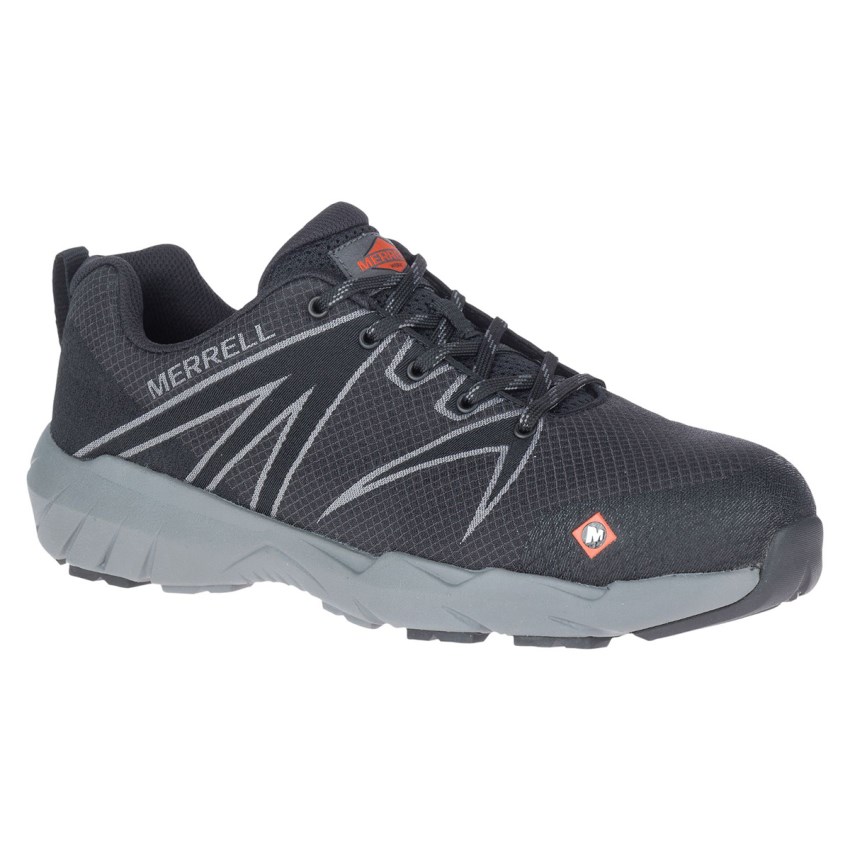 Chaussure de Securite Merrell Fullbench 55 Alloy Toe Noir Homme | B.E.WRMX